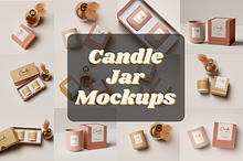 Luxury Candle Jar Mockup Bundle by  in Mockups