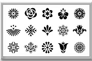 Flowers icon set, a Texture Graphic by RODINA (Thumbnail 3 of 3)