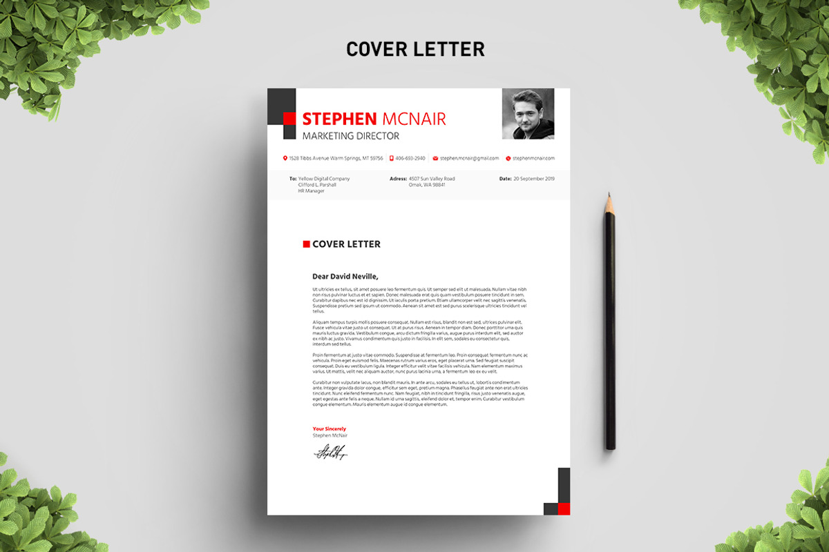 Square Resume Template, a Resume Template by Big Zone Studio (Photo 4 of 4)