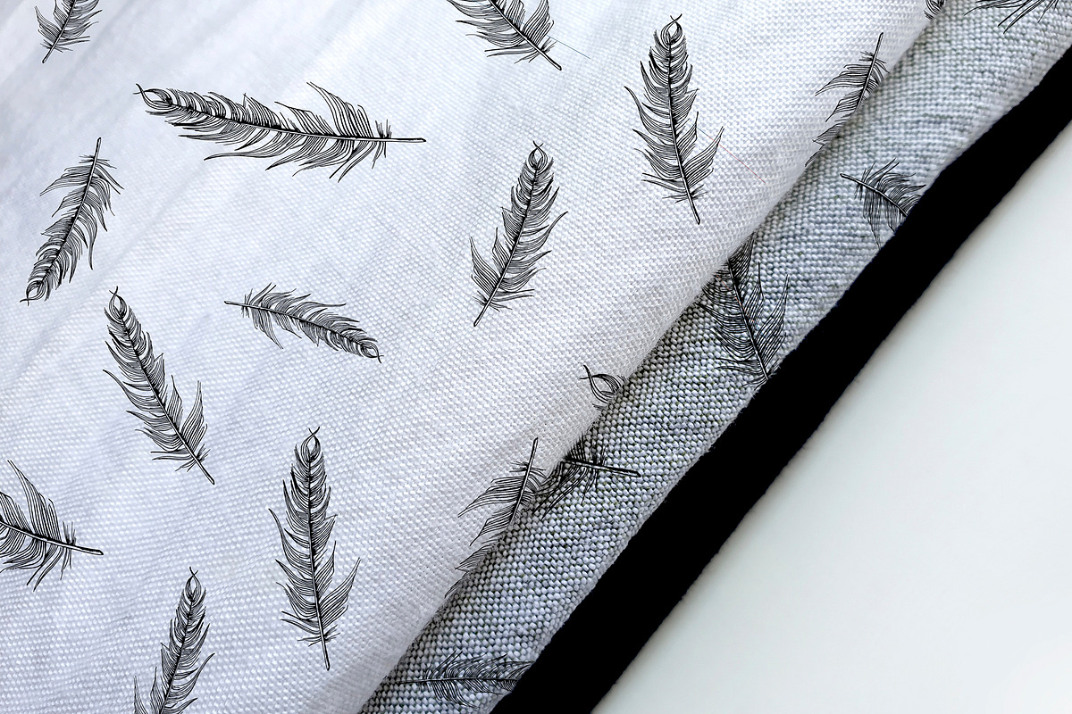 Feather. Sketch and patterns, an Illustration by Canatic (Photo 5 of 7)