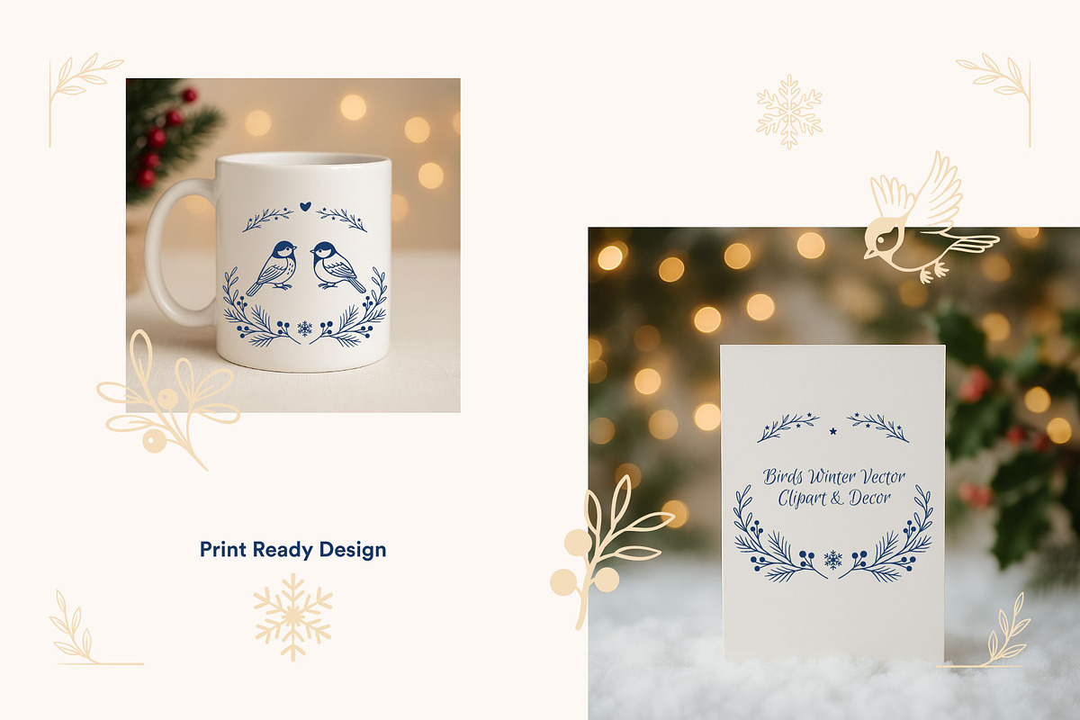 Winter Birds Vector Clipart, an Illustration by SvetaGallery (Photo 5 of 5)