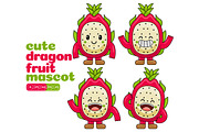 Dragon Fruit Mascot Vector Pack, a Food Illustration by MEDZ (Thumbnail 2 of 4)