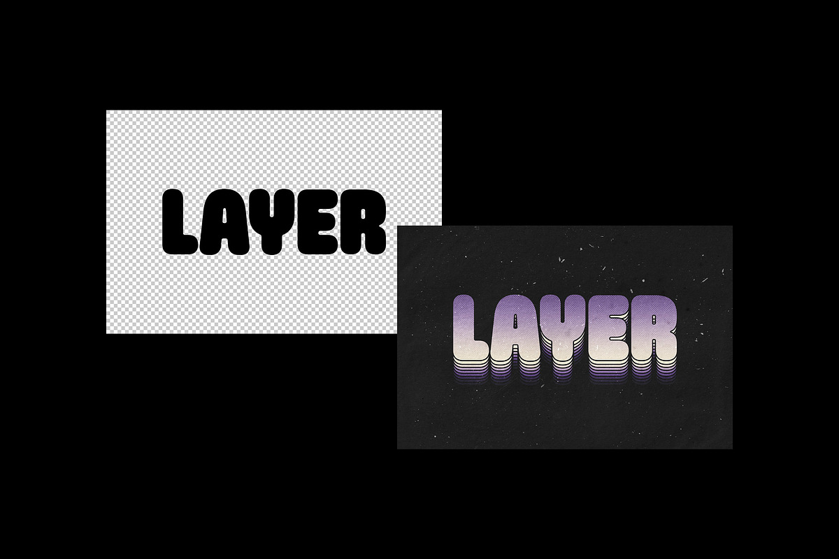 Layered Text Effect, a Layer Style Add-On by Design Squad