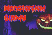 Monsterfield Bloody, a Font by Mightyfire (Thumbnail 1 of 7)