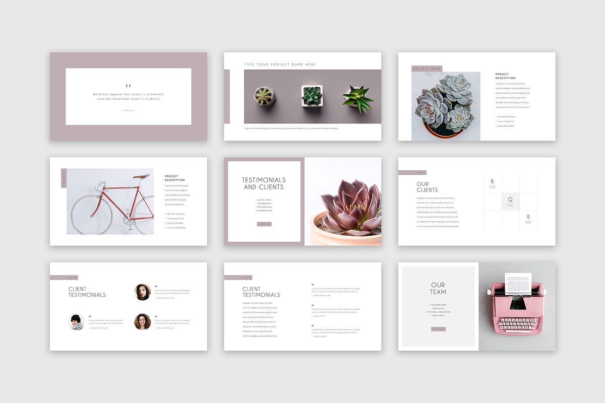 Freya PowerPoint Presentation, a Presentation Template by SlideStation (Photo 6 of 12)