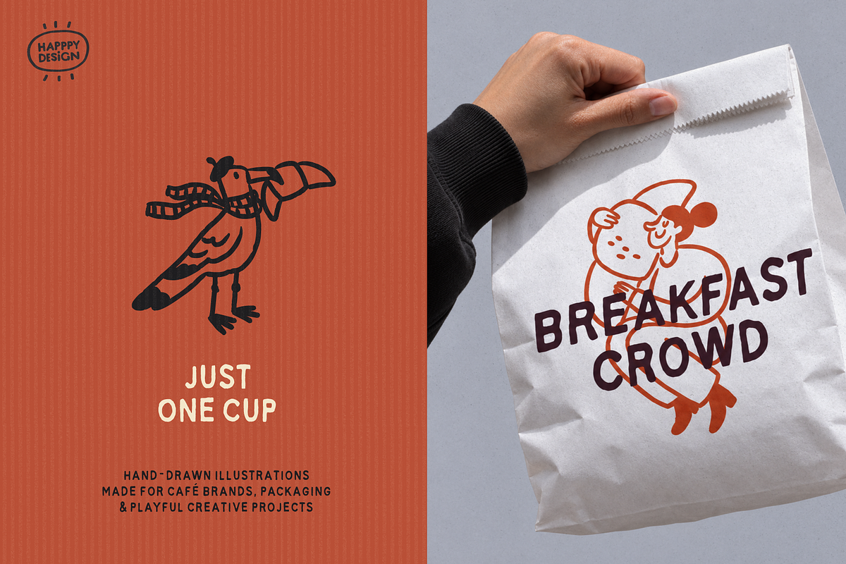 Coffee & Café Illustrations, a Food Illustration by happpydesign (Photo 4 of 12)