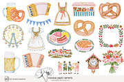 120 cute Oktoberfest clip art, a Seasonal Illustration by Poppy Lane Studio (Thumbnail 6 of 12)