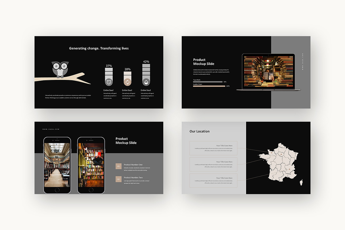 Caza : Library Design Google Slides, a Presentation Template by Punkl Camp (Photo 15 of 16)