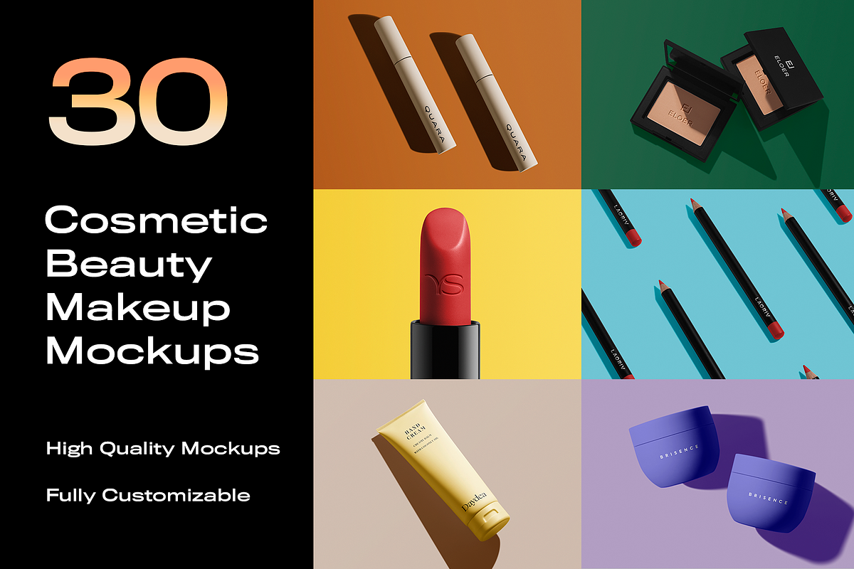 30 Cosmetic Beauty Makeup Mockups, a Pens & Pencil Mockup by Asylab (Photo 36 of 36)