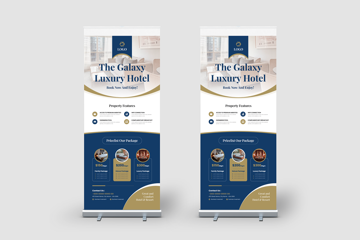 Luxury Hotel - Roll Up Banner, a Poster Template by SquidPixey (Photo 3 of 3)