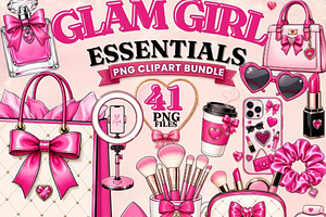 Glam Girl Essentials PNG Clipart, a Healthcare Illustration by Tanya Kart