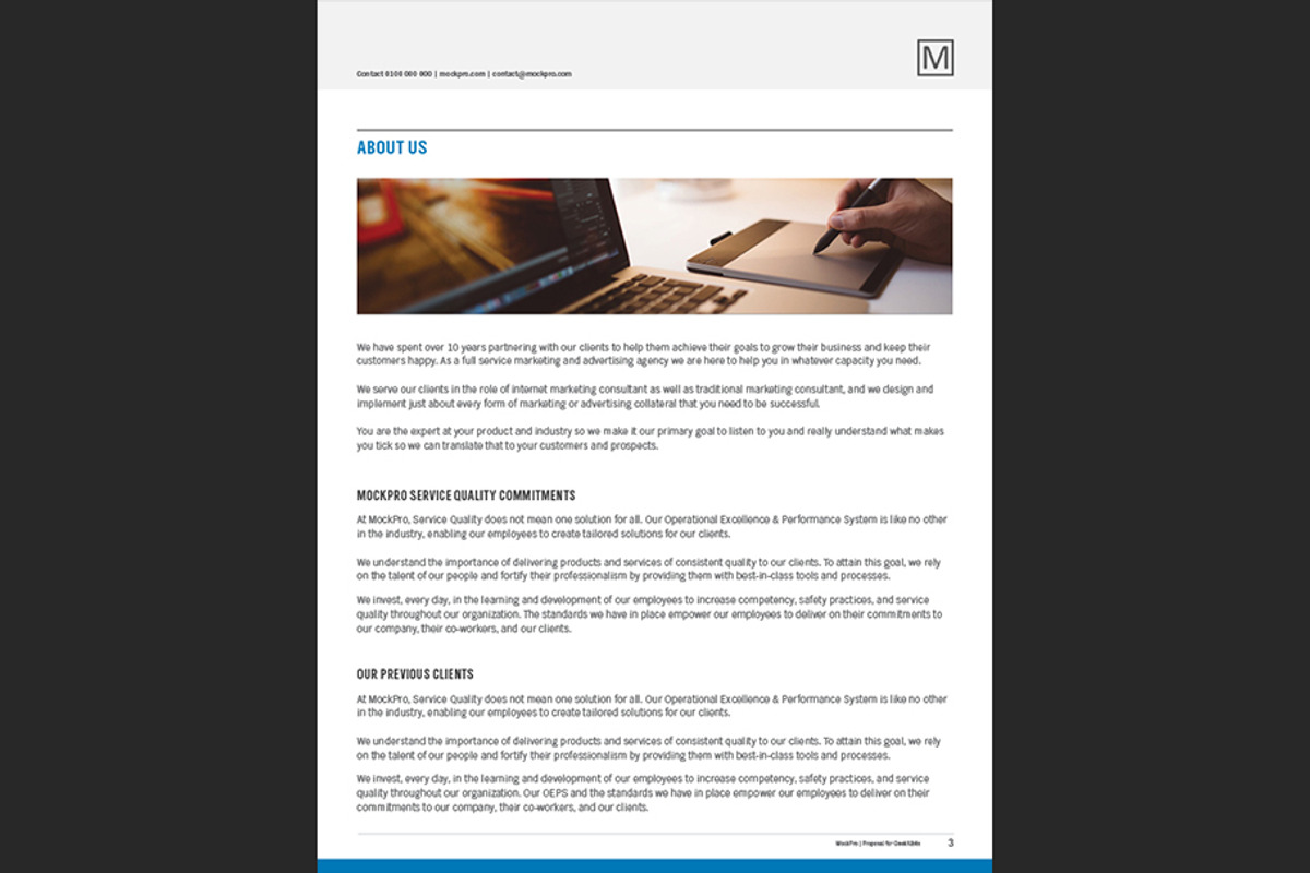 Simple Proposal Template Indesign, a Stationery Template by Shop Mockpro (Photo 5 of 20)