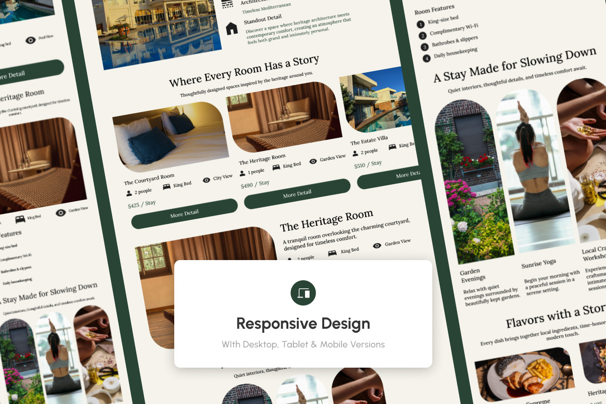 The Valmont - Heritage Hotel Landing, a Landing Page Template by trabaskriya (Photo 3 of 5)