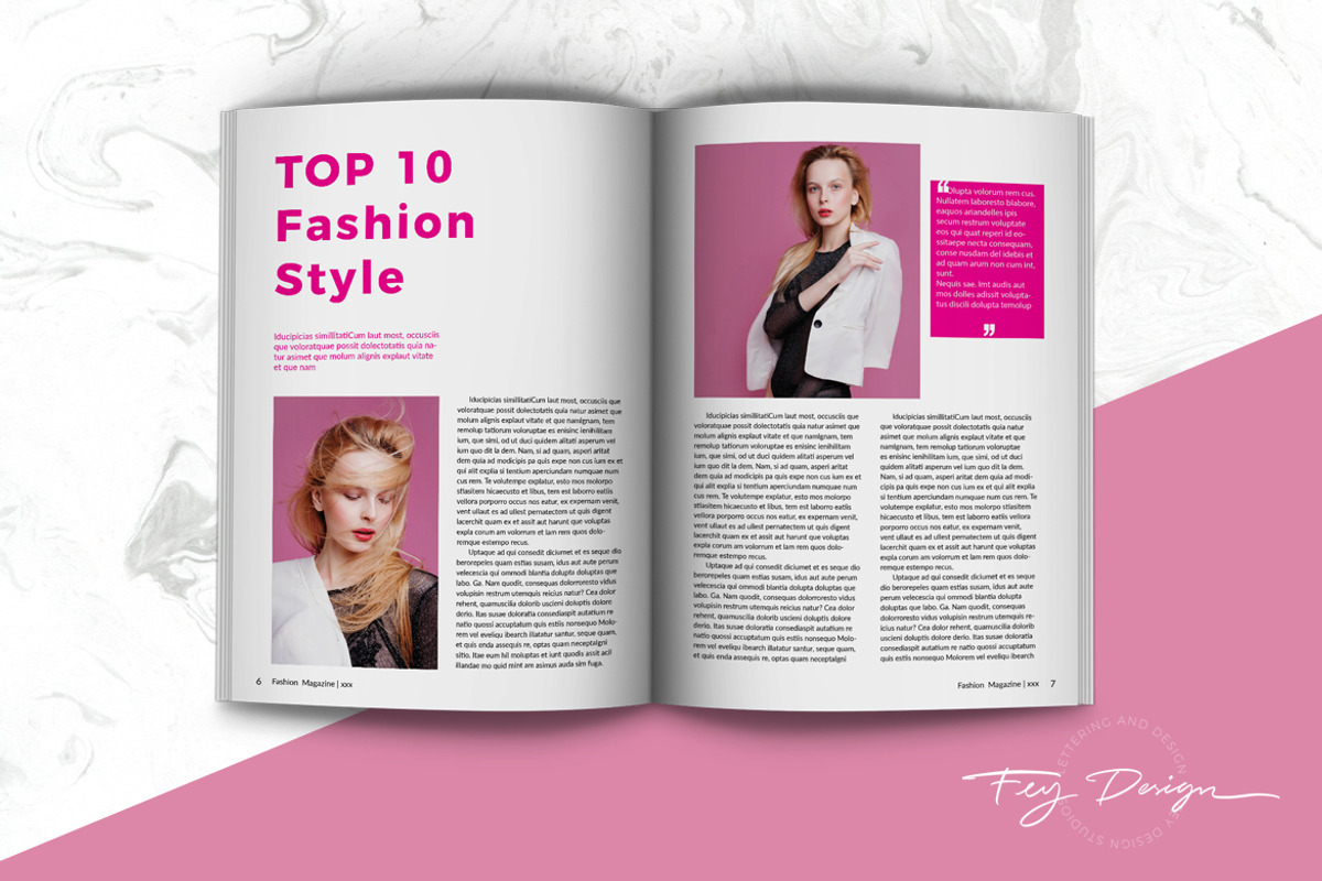 Fashion - Magazine Template, a Magazine Template by feydesign (Photo 5 of 6)