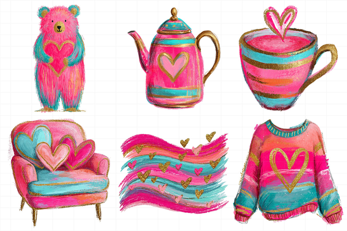 Valentines Day Clipart, Love Clipart, an Illustration by Daily.Designs (Photo 3 of 5)