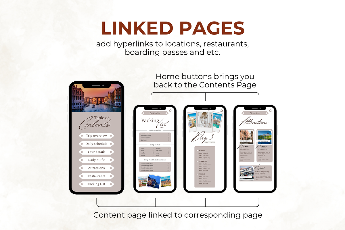 Digital Travel itinerary Template, a Templates & Theme by Digital By Nikoleta (Photo 6 of 11)