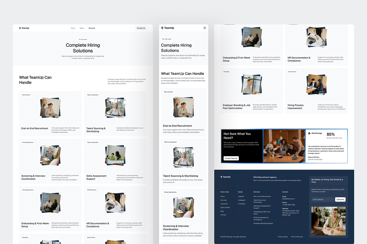 HR & Recruitment Agency Website UI, an UI Kit Template by peterdraw (Photo 4 of 7)