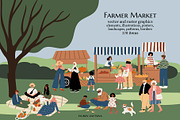 Farmer Market & Park People Scenes, a Person Illustration by LyubovZaytseva (Thumbnail 1 of 24)