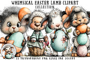 Whimsical Easter Lamb Clipart, an Illustration by OK Design (Thumbnail 1 of 6)
