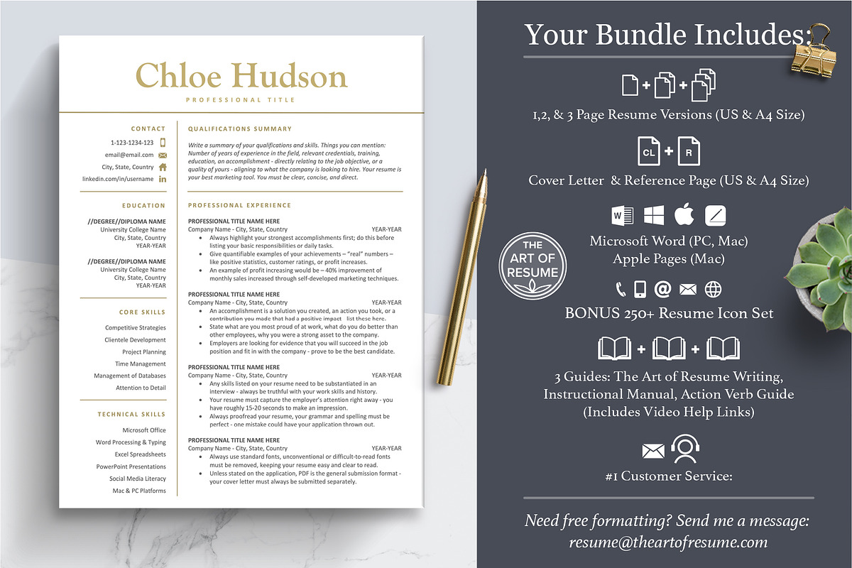 Best Resume CV Template Design, a Resume Template by The Art of Resume (Photo 2 of 8)