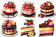 Watercolor Bakery Clipart, an Illustration by Craft Nest (Thumbnail 3 of 8)
