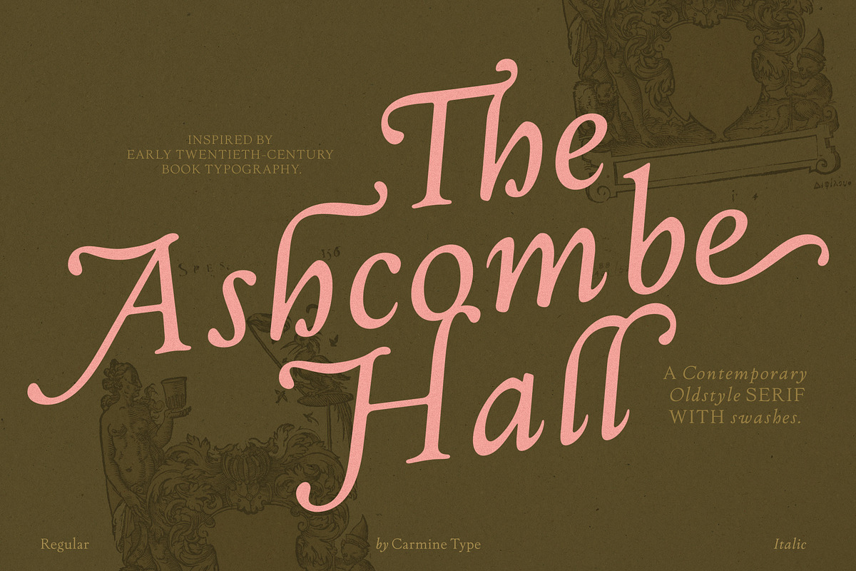 The Ashcombe Hall Oldstyle Serif, a Serif Font by CarmineType (Photo 1 of 24)