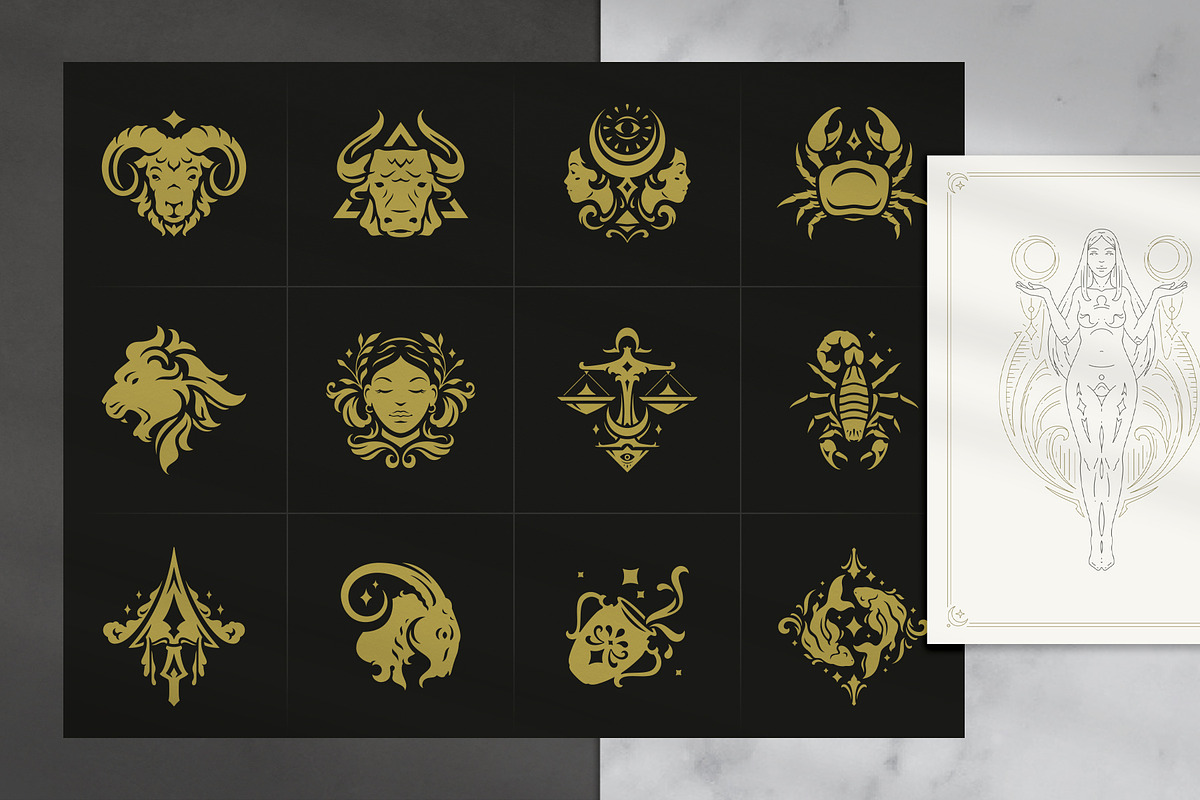 Zodiac Collection, a Graphic by Vasya Kobelev (Photo 11 of 11)