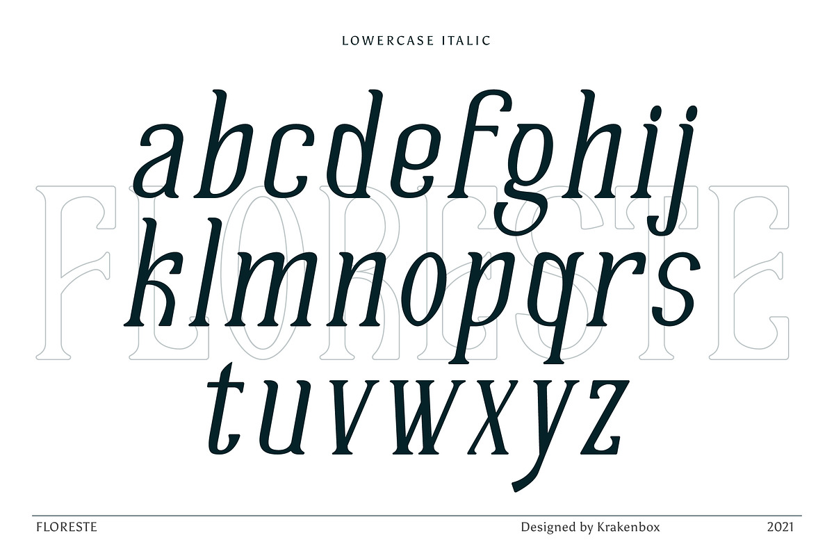 Floreste - Modern Wavy Serif, a Serif Font by Krakenbox Studio (Photo 15 of 18)