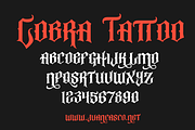 Cobra Tattoo, a Font by Juan Casco (Thumbnail 1 of 2)