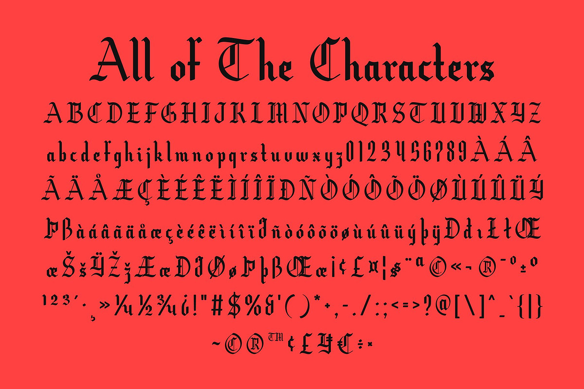 CS Hartley – Blackletter Font, a Blackletter Font by Craft Supply Co. (Photo 8 of 8)