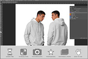 Mens Pullover Hoodie PSD, a Hoody Mockup by Bruno's Shop (Thumbnail 2 of 3)