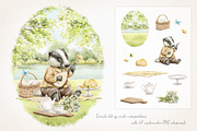 Little picnic party by the river, an Animal Illustration by Mimomy (Thumbnail 8 of 13)