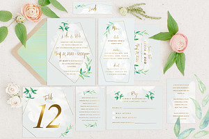 Botanical Wedding Invitation Suite