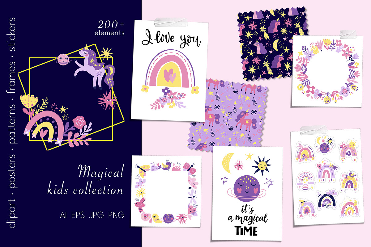 Unicorn - magic collection, a Graphic by rinaletters (Photo 1 of 14)