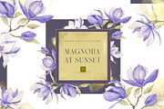 Watercolor magnolia clipart, an Illustration by MariGraphic boutique (Thumbnail 1 of 10)