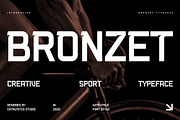 Bronzet Creative Sport Typeface Font, a Sans Serif Font by Catalystco Studio (Thumbnail 1 of 7)