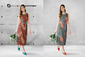 Female Cotton Summer Dress Mockup