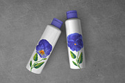 Blue Pansies Vector Set, an Illustration by MarynaPetrovska (Thumbnail 15 of 15)