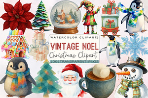 Vintage Noel Retro Christmas Bundle, an Illustration by SVGArt