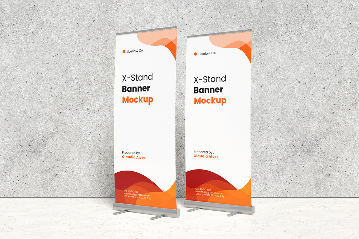 X-Stand Banner Mockup, an Advertising Mockup by swsi-studio (Photo 4 of 5)