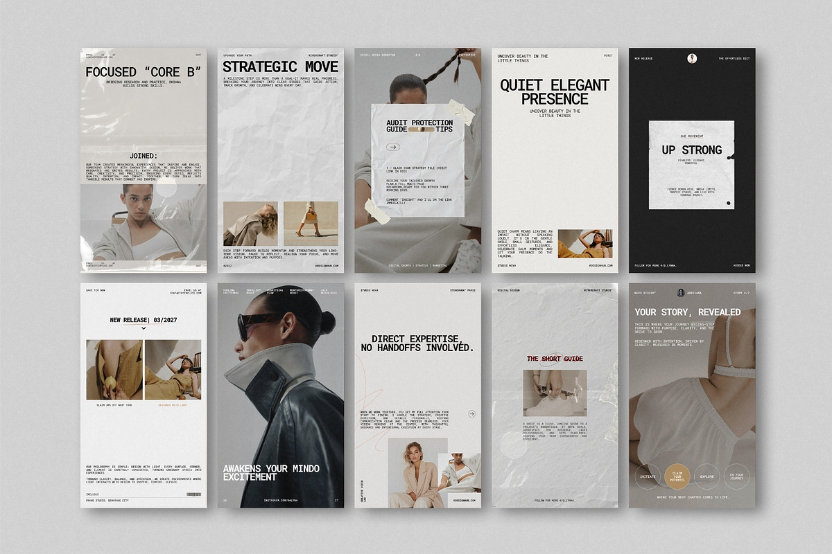 ZENO | Instagram STORIES Bundle, a Social Media Template by The Aesthetic Studio (Photo 3 of 10)