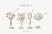Vintage Cocktails, a Food Illustration by Retro Machine (Thumbnail 3 of 7)