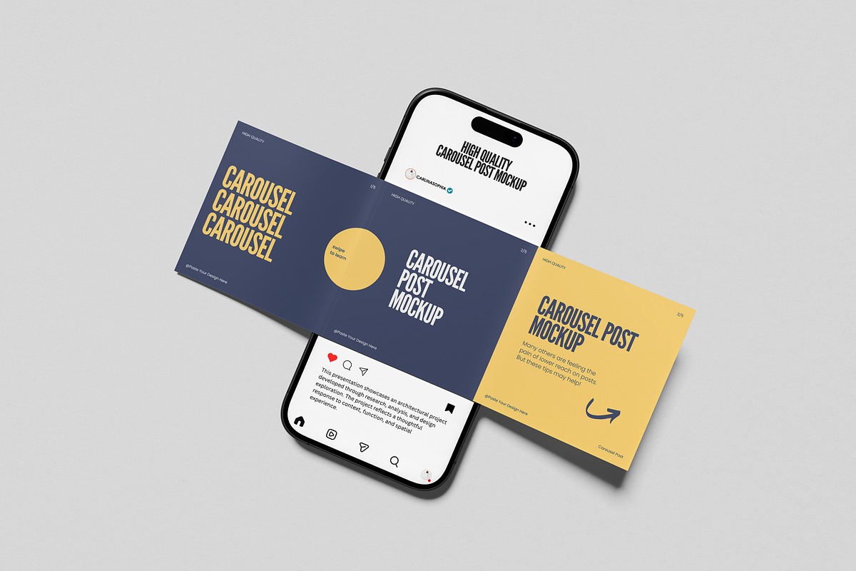 Carousel Post Mockup, an iPhone Mockup by AnasStudio (Photo 8 of 8)