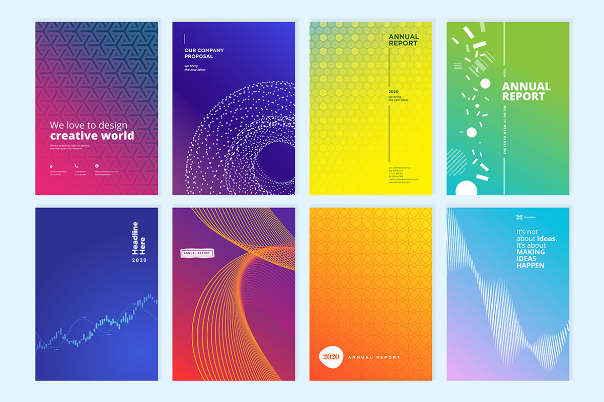 Brochures and annual reports, a Background Graphic by PureSolution