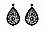 Leaf Earring Silhouette Bundle, a Pattern Graphic by jahid234 (Thumbnail 10 of 13)