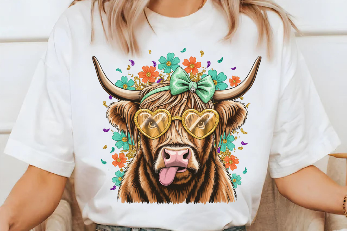 Valentine Day Highland Cow,Valentine, an Illustration by designcity5 (Photo 7 of 9)