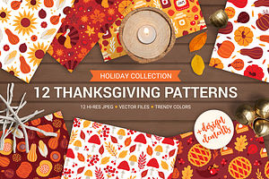 12 Thanksgiving Day Patterns Bonus