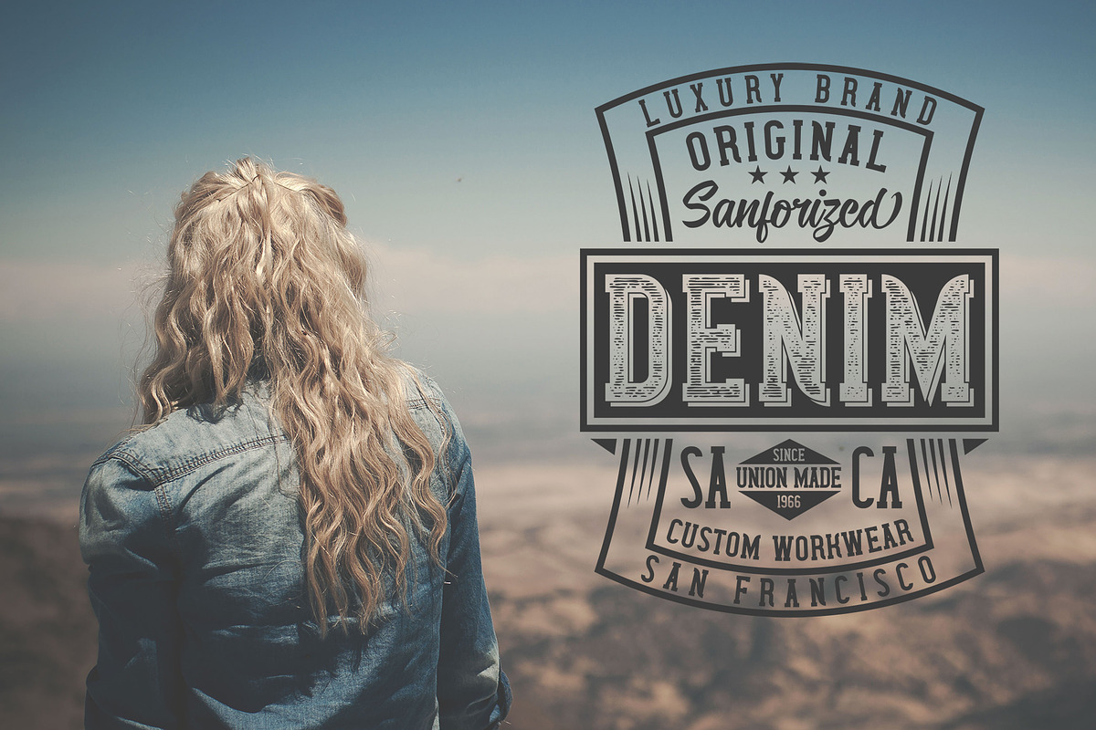 Wanted Denim layered font preview 6