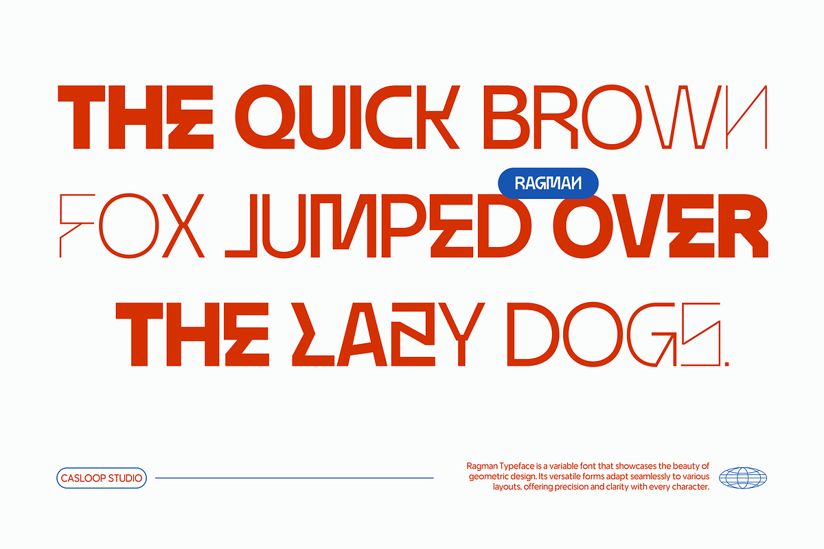 Ragman - Futuristic Sans 9 Fonts, a Sans Serif Font by Casloop Studio (Photo 5 of 10)