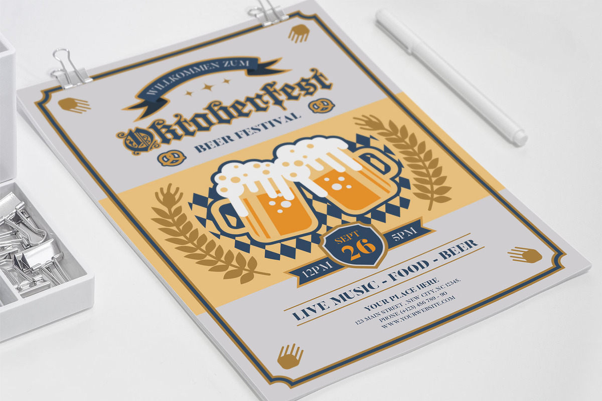Oktoberfest Beer Yellow, a Flyer Template by Me55enjah Design (Photo 4 of 4)